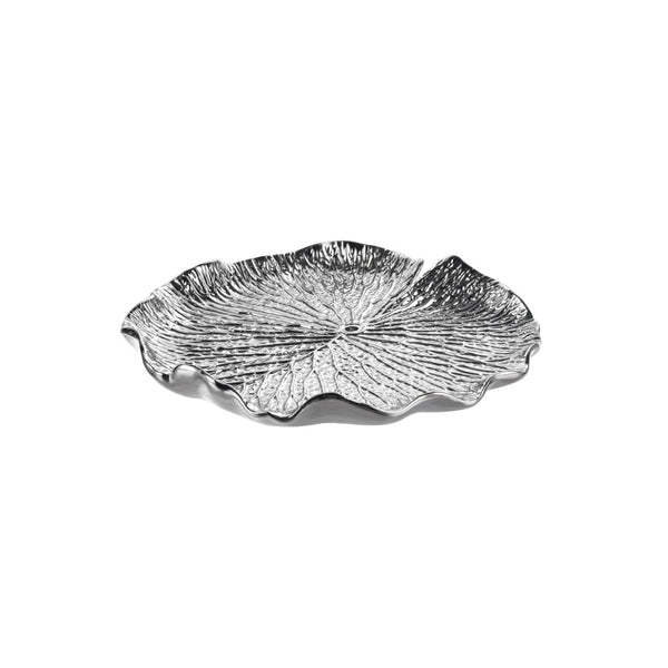 Atlas Lilypad Dimensional Wall Art for Elegant Home Décor – Versatile Metallic Sculptures for Any Space Set of 4 Silver WA11082-02S