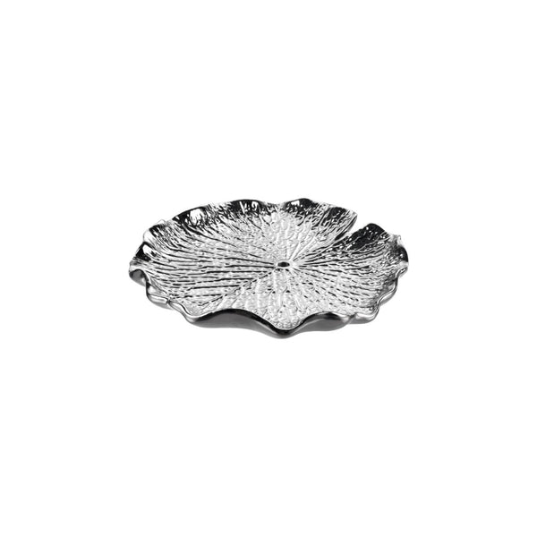 Atlas Lilypad Dimensional Wall Art for Elegant Home Décor – Versatile Metallic Sculptures for Any Space Set of 4 Silver WA11082-02S