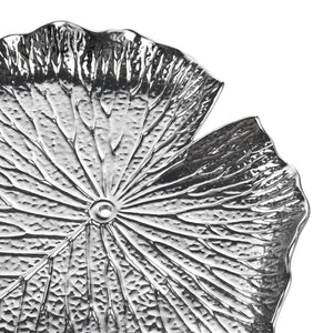 Atlas Lilypad Dimensional Wall Art for Elegant Home Décor – Versatile Metallic Sculptures for Any Space Set of 4 Silver WA11082-02S