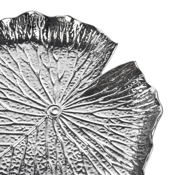 Atlas Lilypad Dimensional Wall Art for Elegant Home Décor – Versatile Metallic Sculptures for Any Space Set of 4 Silver WA11082-02S