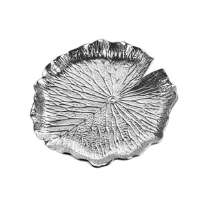 Atlas Lilypad Dimensional Wall Art for Elegant Home Décor – Versatile Metallic Sculptures for Any Space Set of 4 Silver WA11082-02S