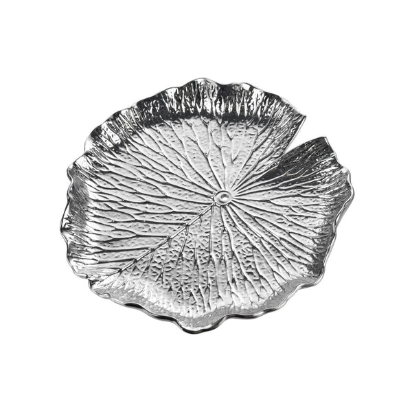 Atlas Lilypad Dimensional Wall Art for Elegant Home Décor – Versatile Metallic Sculptures for Any Space Set of 4 Silver WA11082-02S