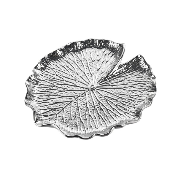 Atlas Lilypad Dimensional Wall Art for Elegant Home Décor – Versatile Metallic Sculptures for Any Space Set of 4 Silver WA11082-02S