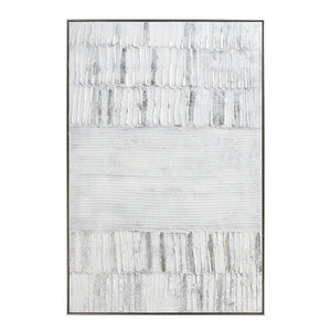 Atlas Lofi Wall Art - Contemporary Acrylic Canvas in Floating Silver Frame for Modern Home Décor Elegance WA11084-01