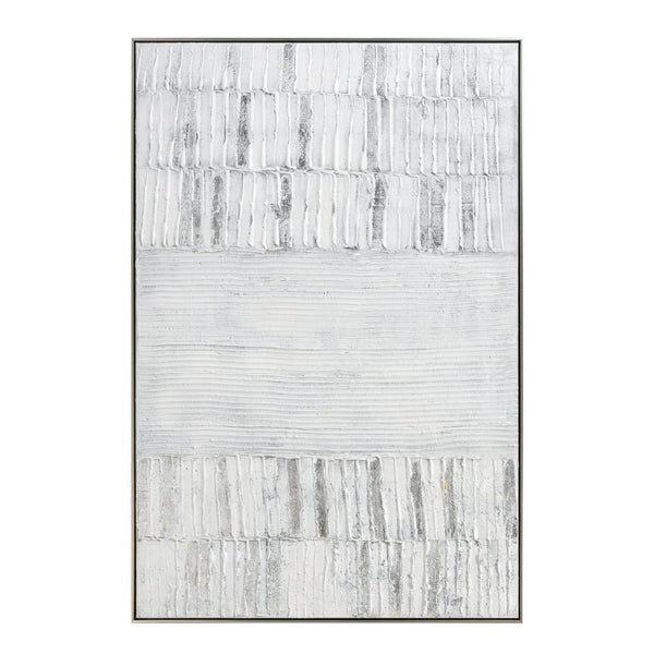 Atlas Lofi Wall Art - Contemporary Acrylic Canvas in Floating Silver Frame for Modern Home Décor Elegance WA11084-01
