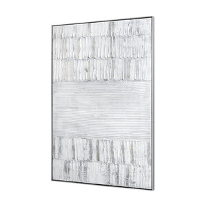 Atlas Lofi Wall Art - Contemporary Acrylic Canvas in Floating Silver Frame for Modern Home Décor Elegance WA11084-01