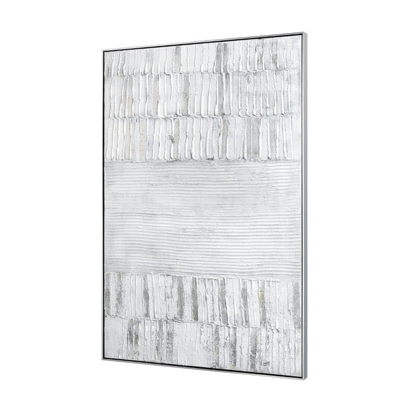 Atlas Lofi Wall Art - Contemporary Acrylic Canvas in Floating Silver Frame for Modern Home Décor Elegance WA11084-01