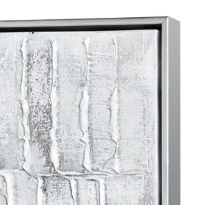 Atlas Lofi Wall Art - Contemporary Acrylic Canvas in Floating Silver Frame for Modern Home Décor Elegance WA11084-01