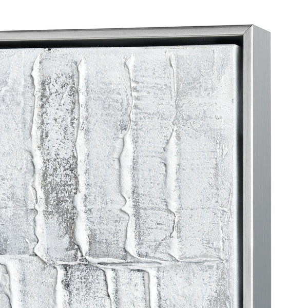 Atlas Lofi Wall Art - Contemporary Acrylic Canvas in Floating Silver Frame for Modern Home Décor Elegance WA11084-01