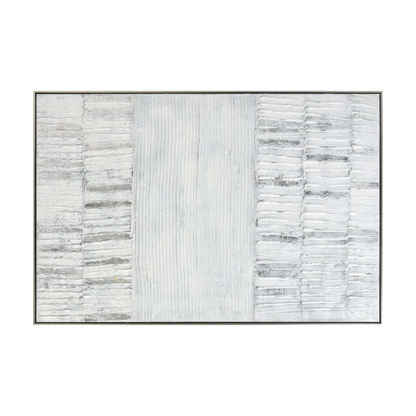 Atlas Lofi Wall Art - Contemporary Acrylic Canvas in Floating Silver Frame for Modern Home Décor Elegance WA11084-01