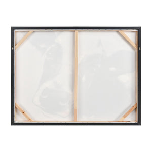 Atlas Lucy the Cow Hand-Painted Wall Art in Black Floating Frame - Charming Modern Farmhouse Decor WA11086-01