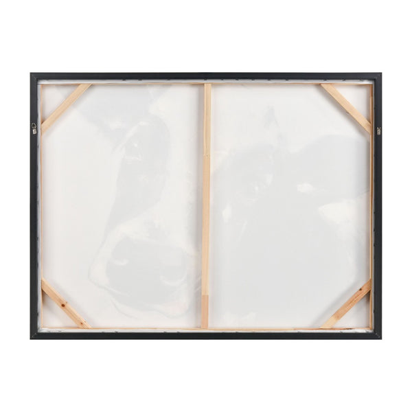 Atlas Lucy the Cow Hand-Painted Wall Art in Black Floating Frame - Charming Modern Farmhouse Decor WA11086-01