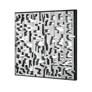 Atlas Mapped Dimensional Wall Art - Sculptural Silver Mirror with Geometric Elegance for Modern Spaces WA11088-01