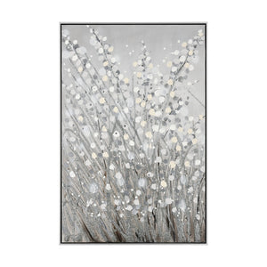 Atlas Meadow Framed Wall Art Set of 2 - Hand-Painted Acrylic Bloom Decor for Modern Living Spaces WA11089-01S