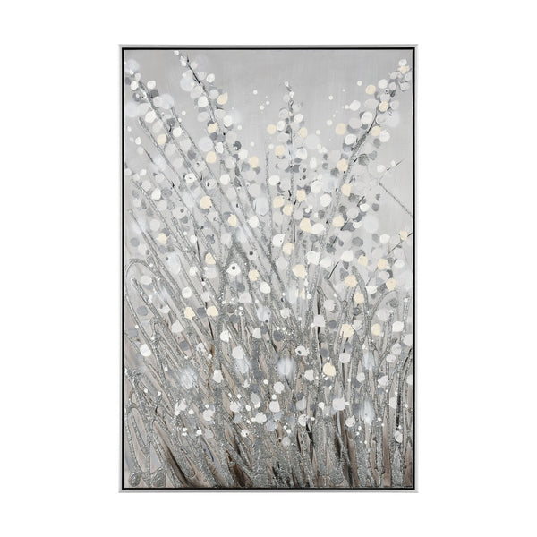 Atlas Meadow Framed Wall Art Set of 2 - Hand-Painted Acrylic Bloom Decor for Modern Living Spaces WA11089-01S
