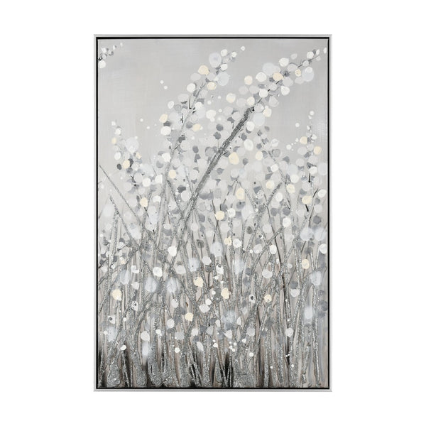 Atlas Meadow Framed Wall Art Set of 2 - Hand-Painted Acrylic Bloom Decor for Modern Living Spaces WA11089-01S