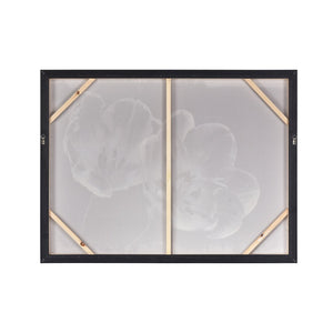 Atlas Meru Framed Wall Art - Modern Indigo Poppies, Hand-Painted Botanical Elegance for Any Space WA11090-01