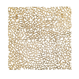 Atlas Mianus Gold-Finished Dimensional Wall Art Panel - Modern Elegance with Organic Cutouts & Depth WA11091-01