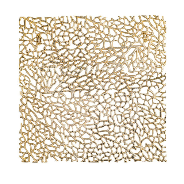Atlas Mianus Gold-Finished Dimensional Wall Art Panel - Modern Elegance with Organic Cutouts & Depth WA11091-01