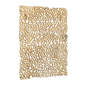 Atlas Mianus Gold-Finished Dimensional Wall Art Panel - Modern Elegance with Organic Cutouts & Depth WA11091-01