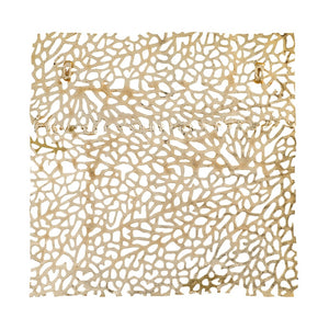 Atlas Mianus Gold-Finished Dimensional Wall Art Panel - Modern Elegance with Organic Cutouts & Depth WA11091-01