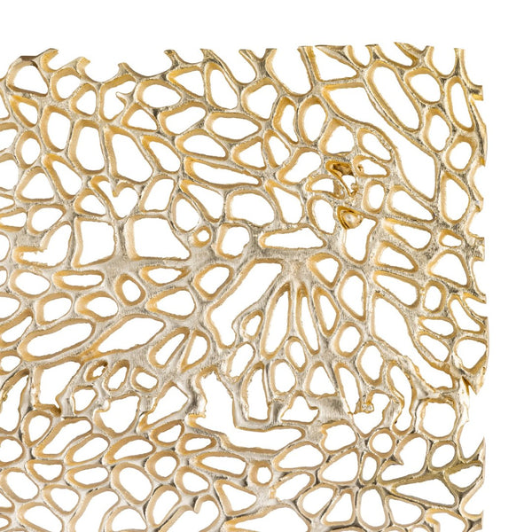 Atlas Mianus Gold-Finished Dimensional Wall Art Panel - Modern Elegance with Organic Cutouts & Depth WA11091-01