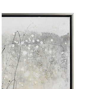 Atlas Modern Blush II Framed Wall Art - Hand-Painted Abstract Canvas with Gold Leaf & Champagne Frame WA11096-02