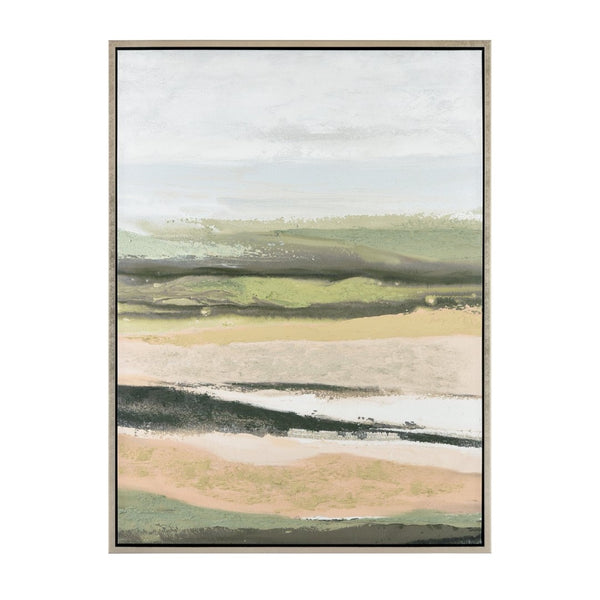 Atlas Moore Pond Framed Wall Art - Serene Abstract Landscape in Gold Frame for Modern Rustic Decor WA11097-01