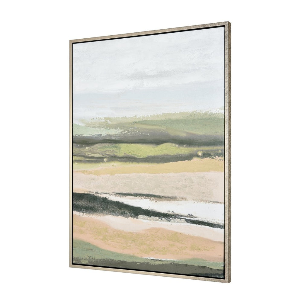 Atlas Moore Pond Framed Wall Art - Serene Abstract Landscape in Gold Frame for Modern Rustic Decor WA11097-01