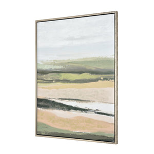 Atlas Moore Pond Framed Wall Art - Serene Abstract Landscape in Gold Frame for Modern Rustic Decor WA11097-01