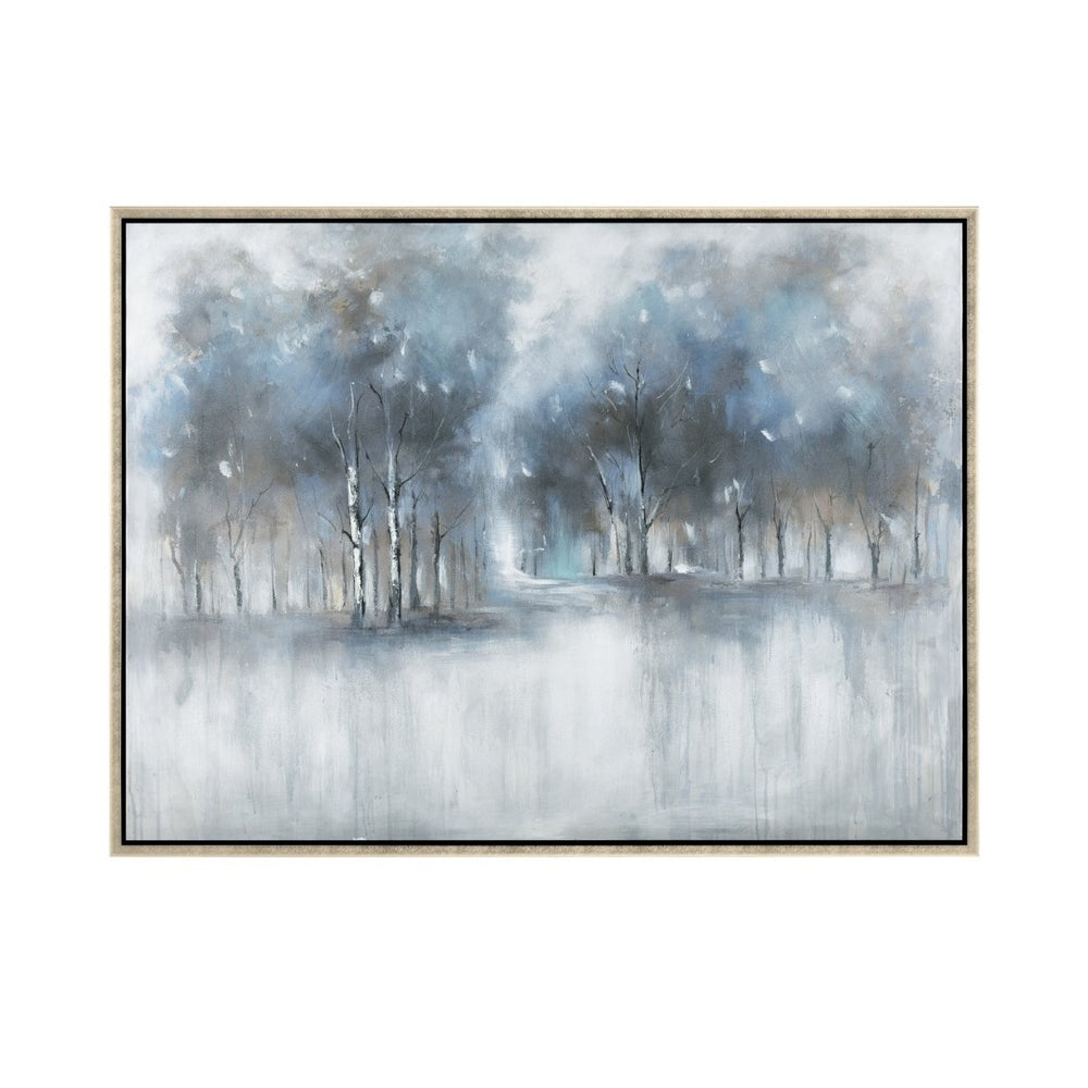 Atlas Muller Framed Wall Art – Evocative Abstract Forest Decor with Monochrome Tones for Elegant Interiors WA11098-01