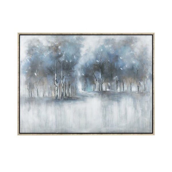 Atlas Muller Framed Wall Art – Evocative Abstract Forest Decor with Monochrome Tones for Elegant Interiors WA11098-01