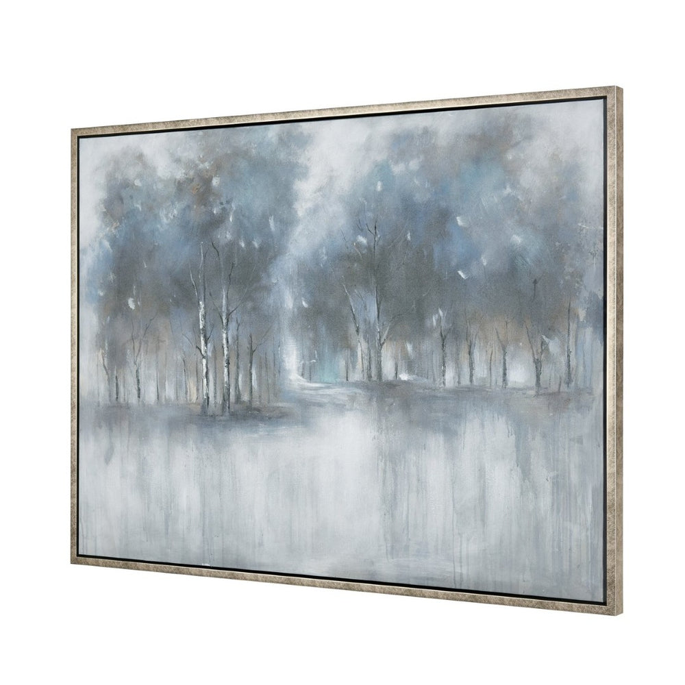 Atlas Muller Framed Wall Art – Evocative Abstract Forest Decor with Monochrome Tones for Elegant Interiors WA11098-01