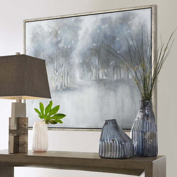 Atlas Muller Framed Wall Art – Evocative Abstract Forest Decor with Monochrome Tones for Elegant Interiors WA11098-01