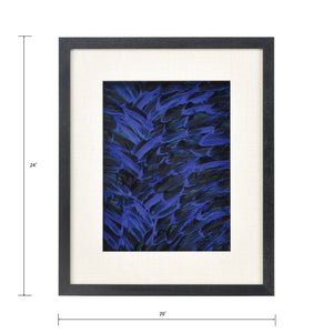 Atlas Neon Feather Dimensional Wall Art - Stunning Blue Accented Design for Modern Home Decor & Style WA11102-01
