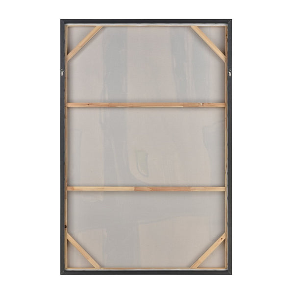 Atlas Obsidian Modern Abstract Wall Art - Bold Black Brushstrokes on Textured White Canvas with Teal Accents Obsidian I Abstract Wall Art WA11104-01