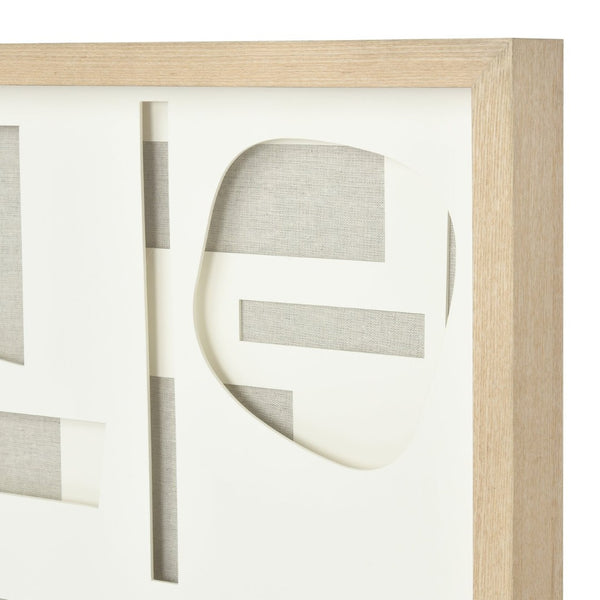 Atlas Paper Dimensional Wall Art in Light Oak Frame - Subtle Textured Décor for Modern Interiors WA11110-02