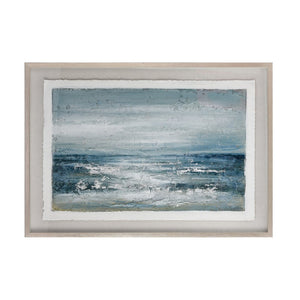 Atlas Paralia Framed Wall Art - Coastal Abstract Textured Design in Champagne Gold Frame for Modern Spaces WA11112-01