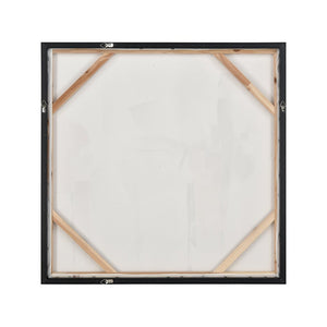 Atlas Pastel Abstract Framed Wall Art - Serene Geometric Design with Silver Frame for Modern Spaces WA11113-01