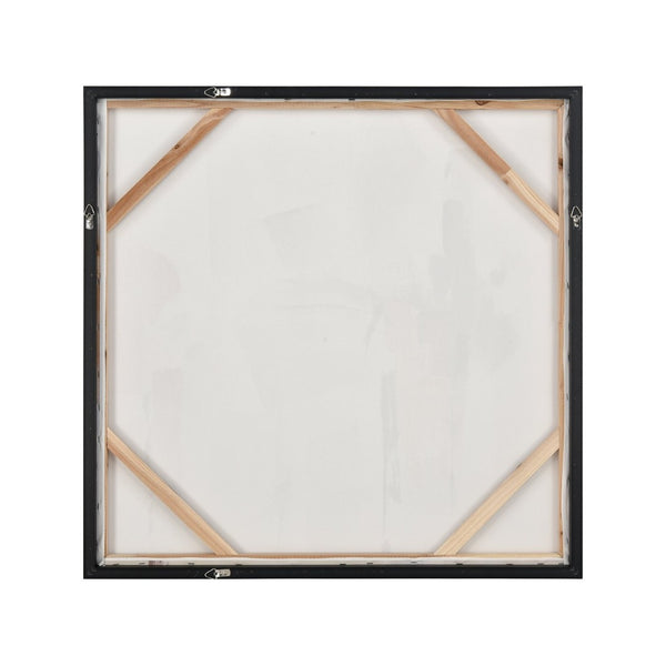 Atlas Pastel Abstract Framed Wall Art - Serene Geometric Design with Silver Frame for Modern Spaces WA11113-01