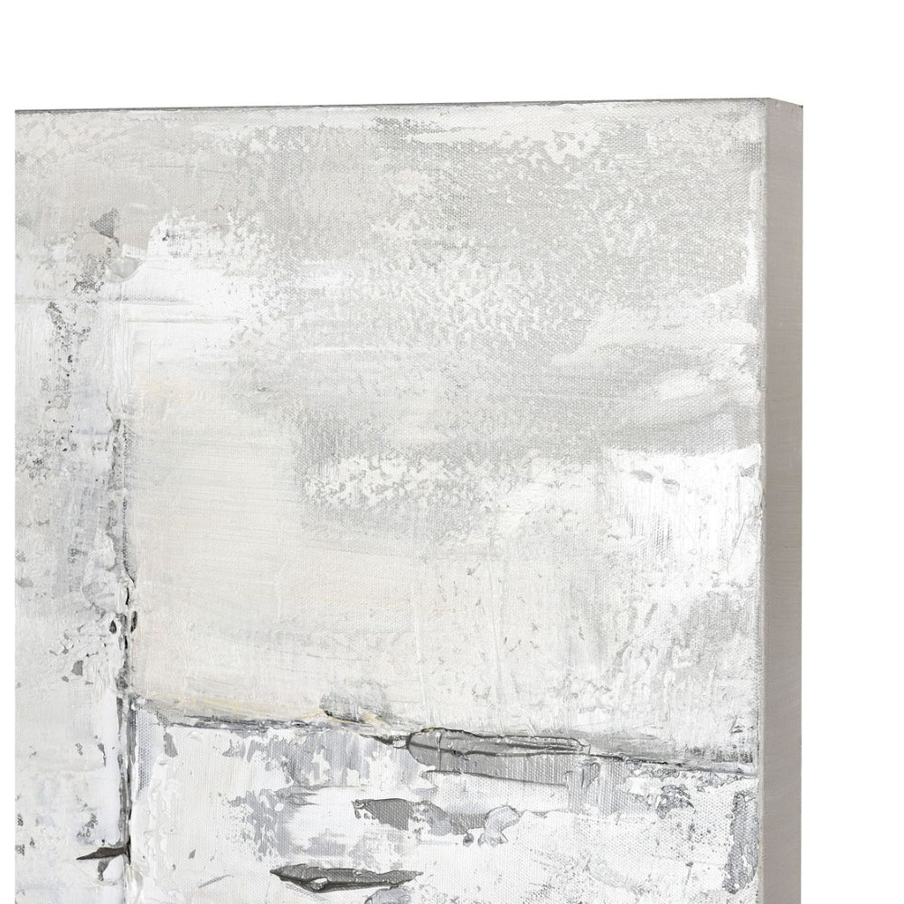Atlas Pavement Hand-Painted Wall Art - Textured Neutral Tones for Modern & Transitional Interiors 40"x40" WA11115-01