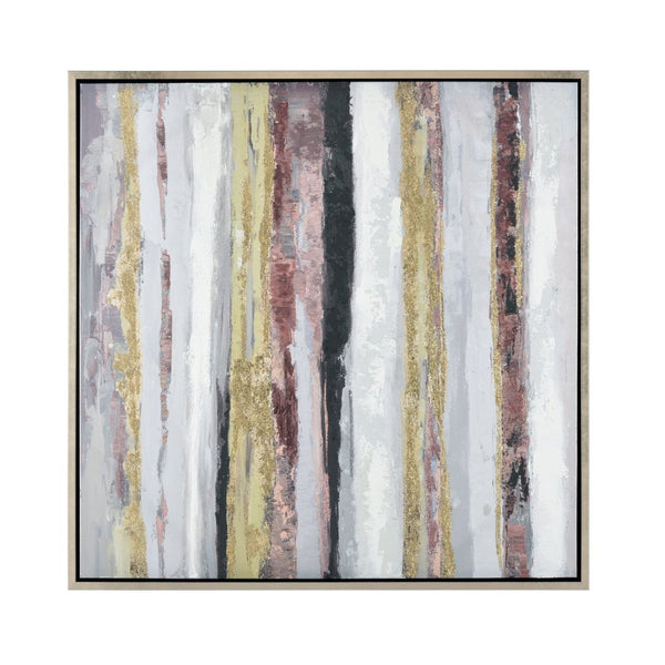 Atlas Pearson II Framed Wall Art - Modern Abstract Elegance with Textured Brushstrokes in Off White WA11116-02