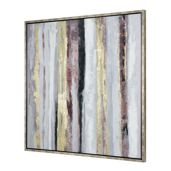 Atlas Pearson II Framed Wall Art - Modern Abstract Elegance with Textured Brushstrokes in Off White WA11116-02