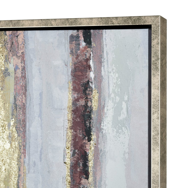 Atlas Pearson II Framed Wall Art - Modern Abstract Elegance with Textured Brushstrokes in Off White WA11116-02