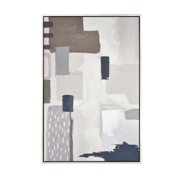 Atlas Pender Abstract Framed Wall Art: Modern Serenity with Minimalist Style for Contemporary Interiors WA11117-01