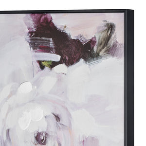 Atlas Peony Abstract Framed Wall Art - Bold Floral Statement Piece with Modern Black Frame for Any Space WA11118-01