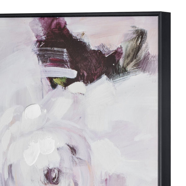 Atlas Peony Abstract Framed Wall Art - Bold Floral Statement Piece with Modern Black Frame for Any Space WA11118-01