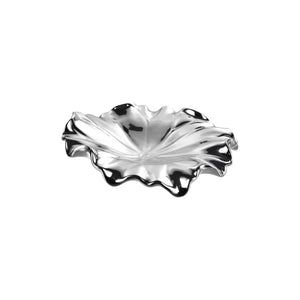Atlas Petal Dimensional Wall Art - Sculptural Elegance in Metallic Glaze for Modern Home Decor Accents Set of 4 Silver WA11119-02S
