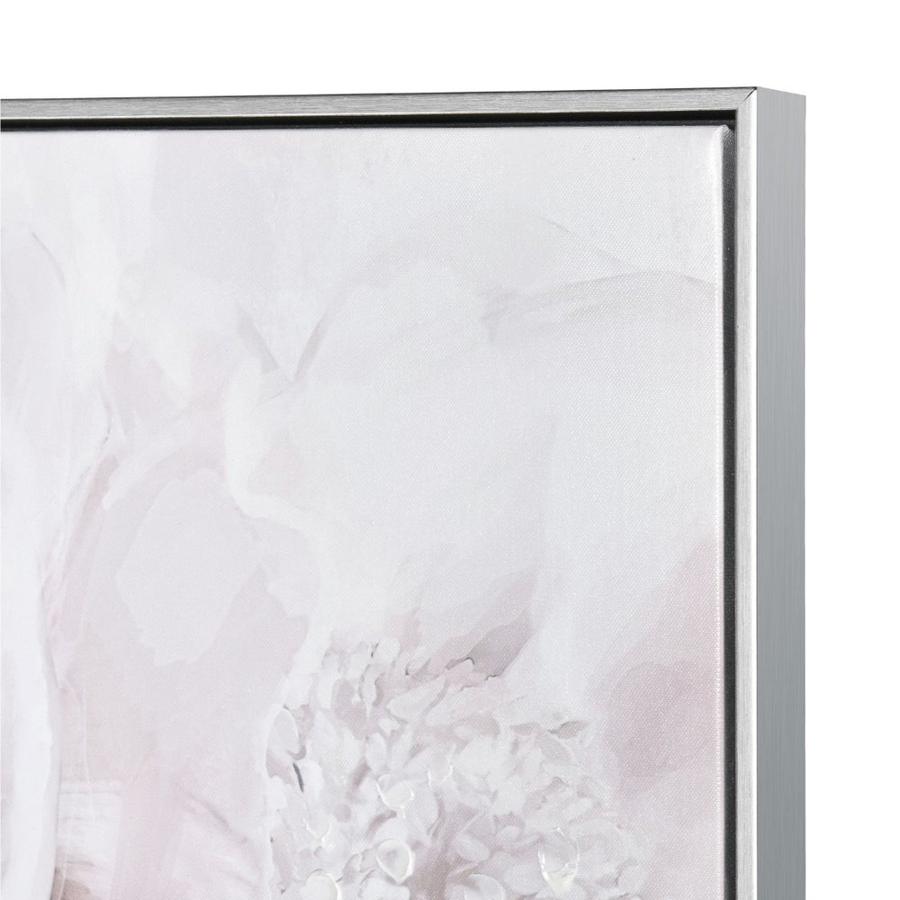 Atlas Petal Study Framed Wall Art - Elegant Watercolor Canvas in Soft Blush & Gray for Tranquil Spaces WA11120-01
