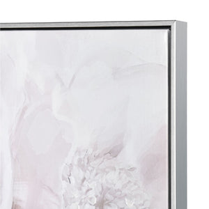 Atlas Petal Study Framed Wall Art - Elegant Watercolor Canvas in Soft Blush & Gray for Tranquil Spaces WA11120-01